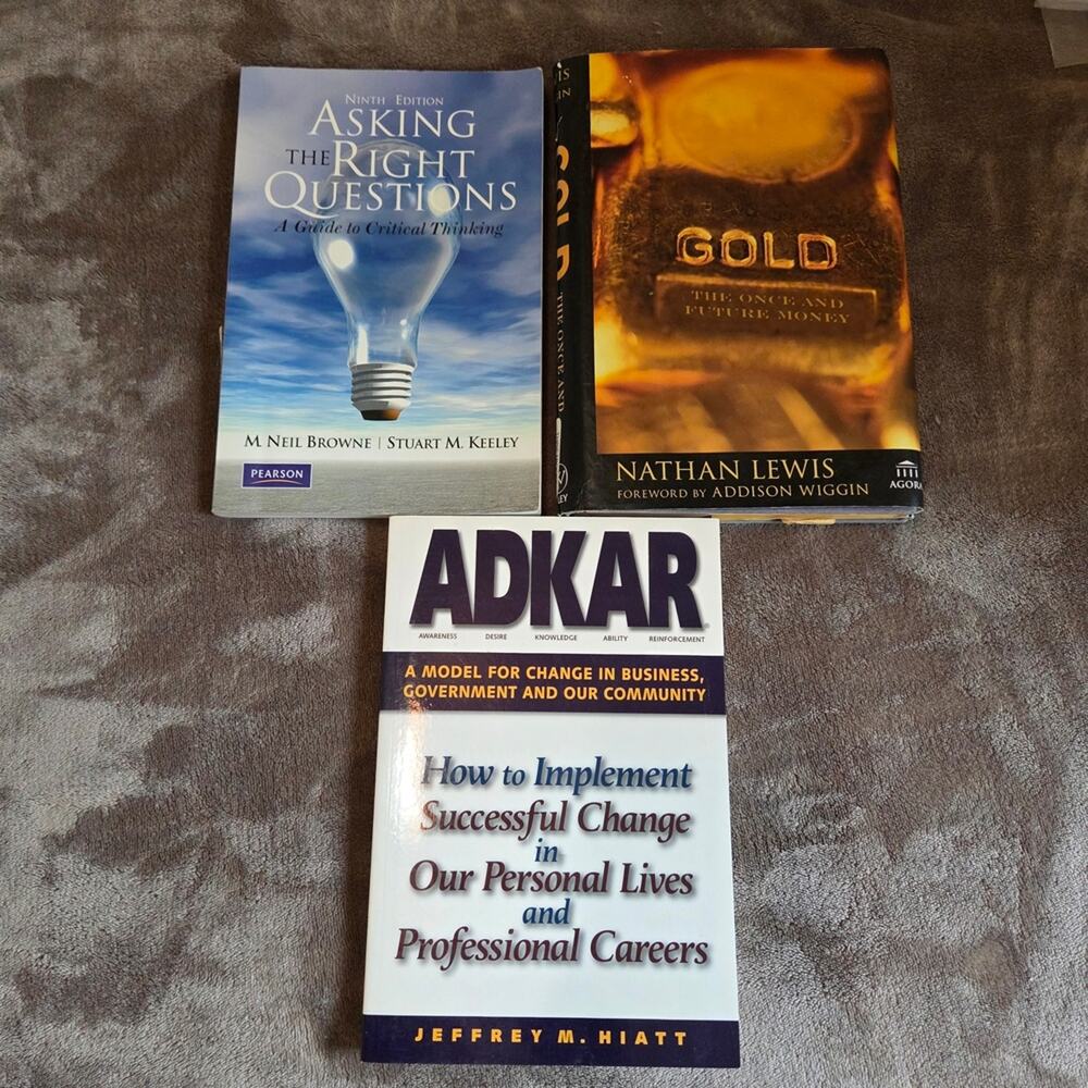 Asking the Right Questions ADKAR Gold Book Self Improvement Business Book Bundle
